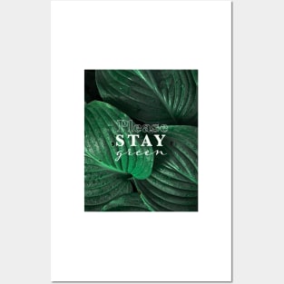 STAY Green Leaves - Inspirational Posters and Art